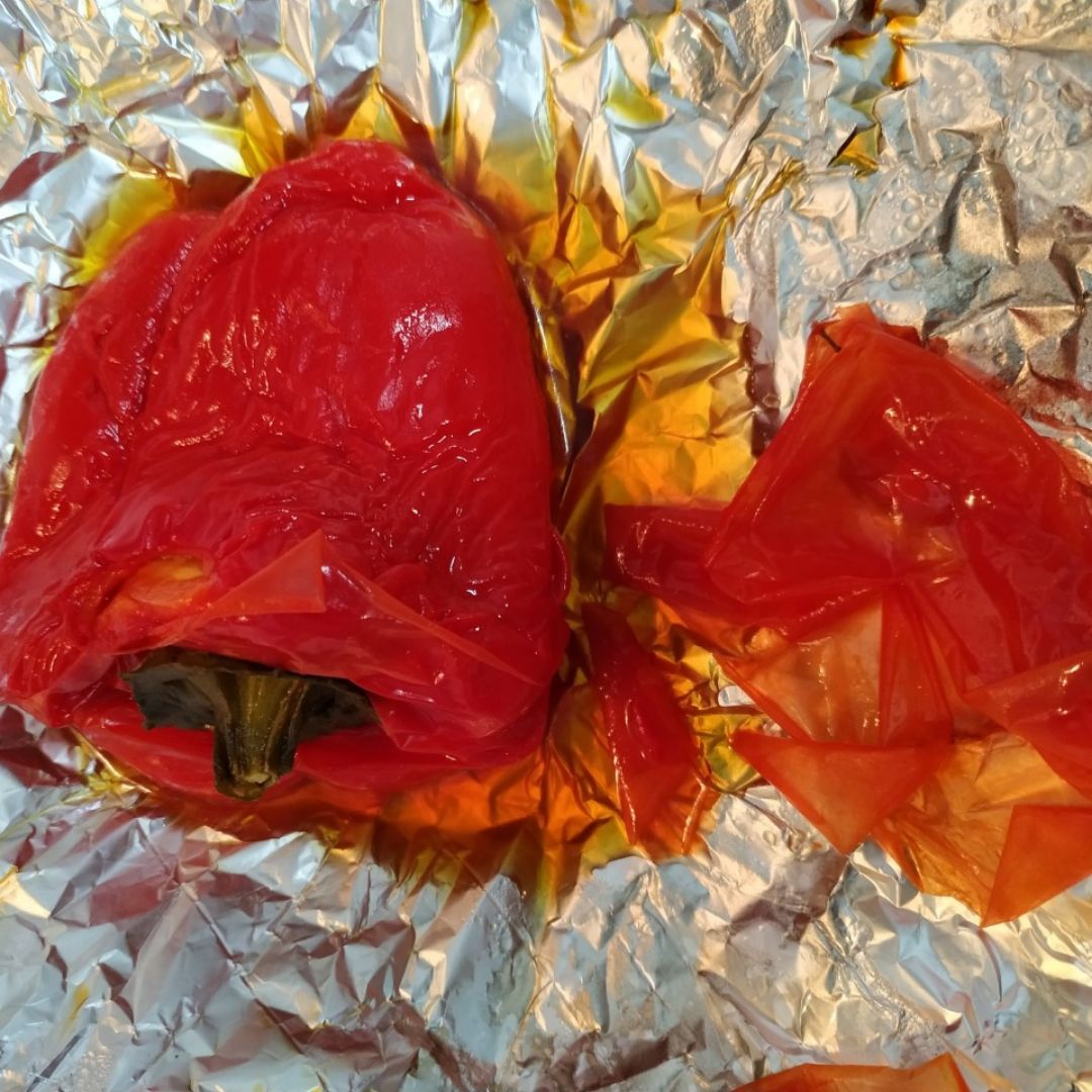Pimientos rojos asados Paso 2