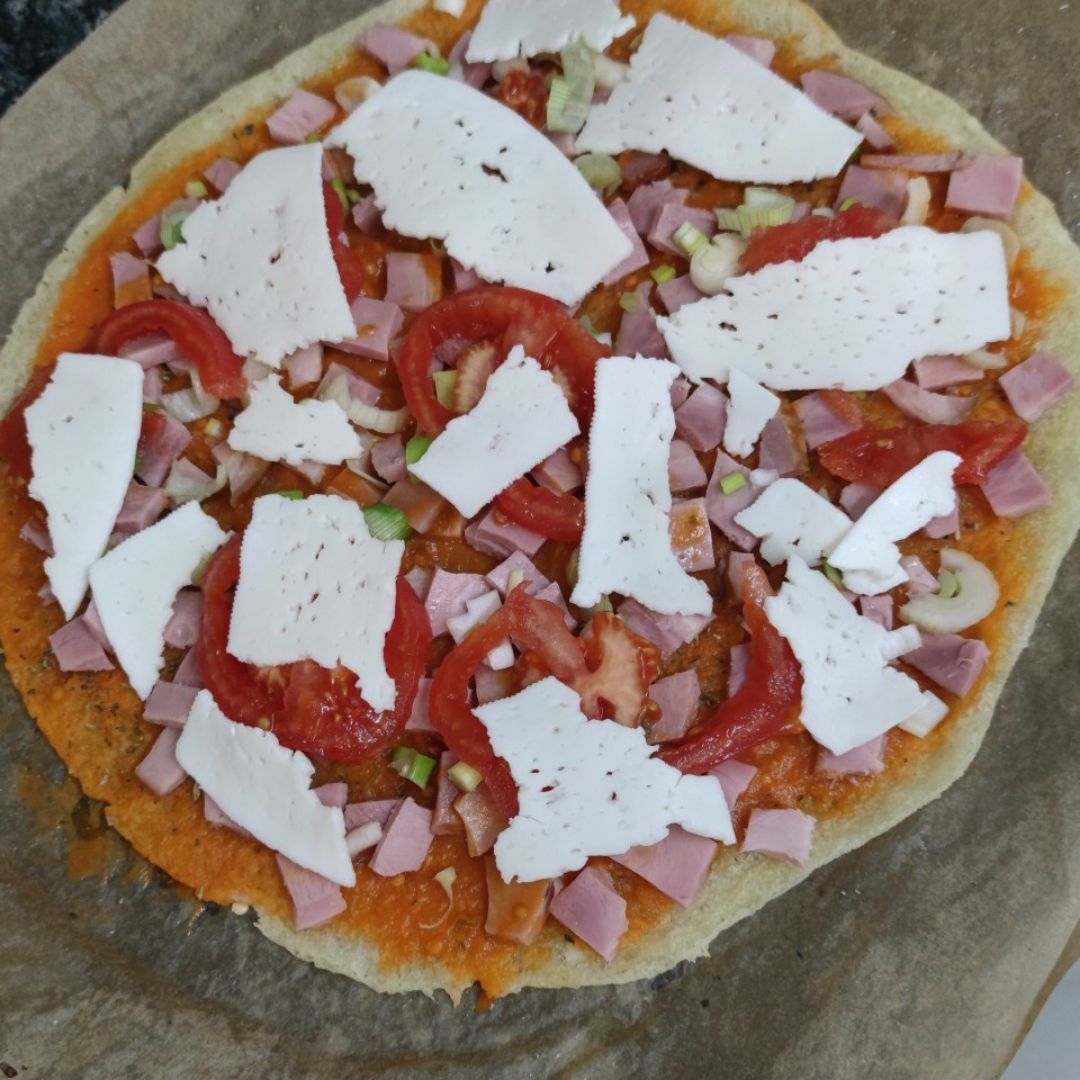 Pizza de yuca con lacón Paso 2 Pizza de yuca con lacón Paso 2