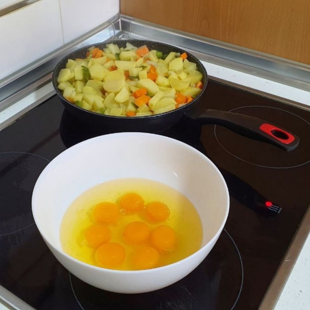 Tortilla de patata y batata Paso 2 Tortilla de patata y batata Paso 2