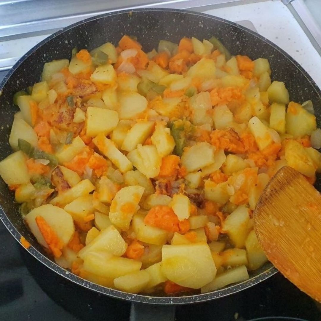 Tortilla de patata y batata Paso 3 Tortilla de patata y batata Paso 3