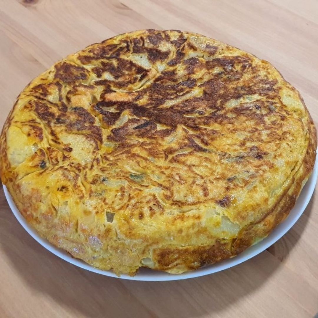 Tortilla de patata y batataStep 0