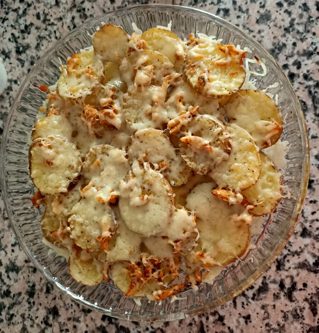 Patatas al horno con pollo y queso fundido Paso 5