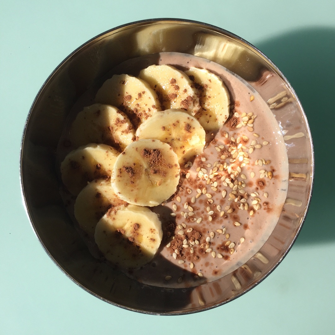 Crema de cacao con plátano