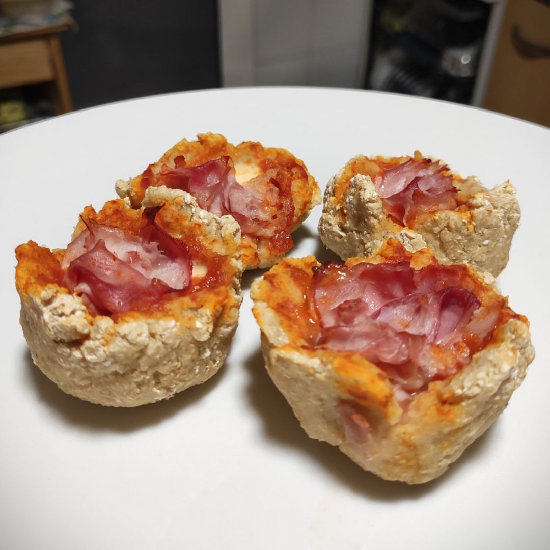 Canastas de mozzarella y jamón