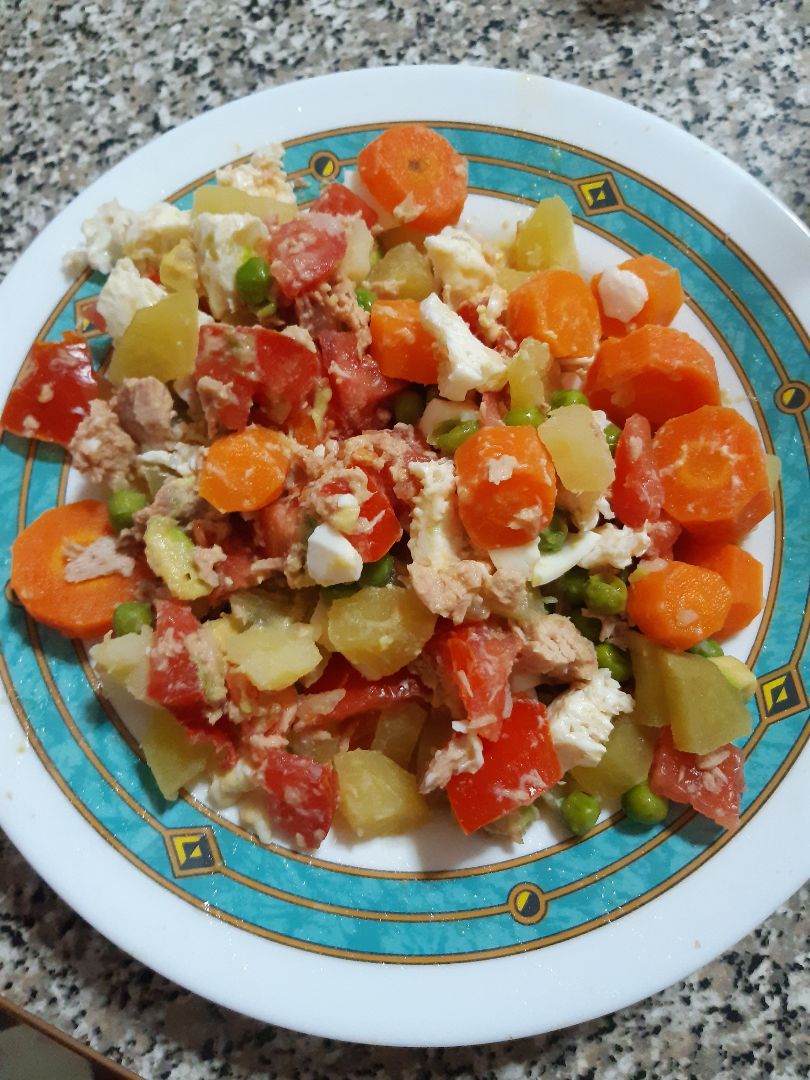 Mix zanahorias, huevos y patatas Mix zanahorias, huevos y patatas
