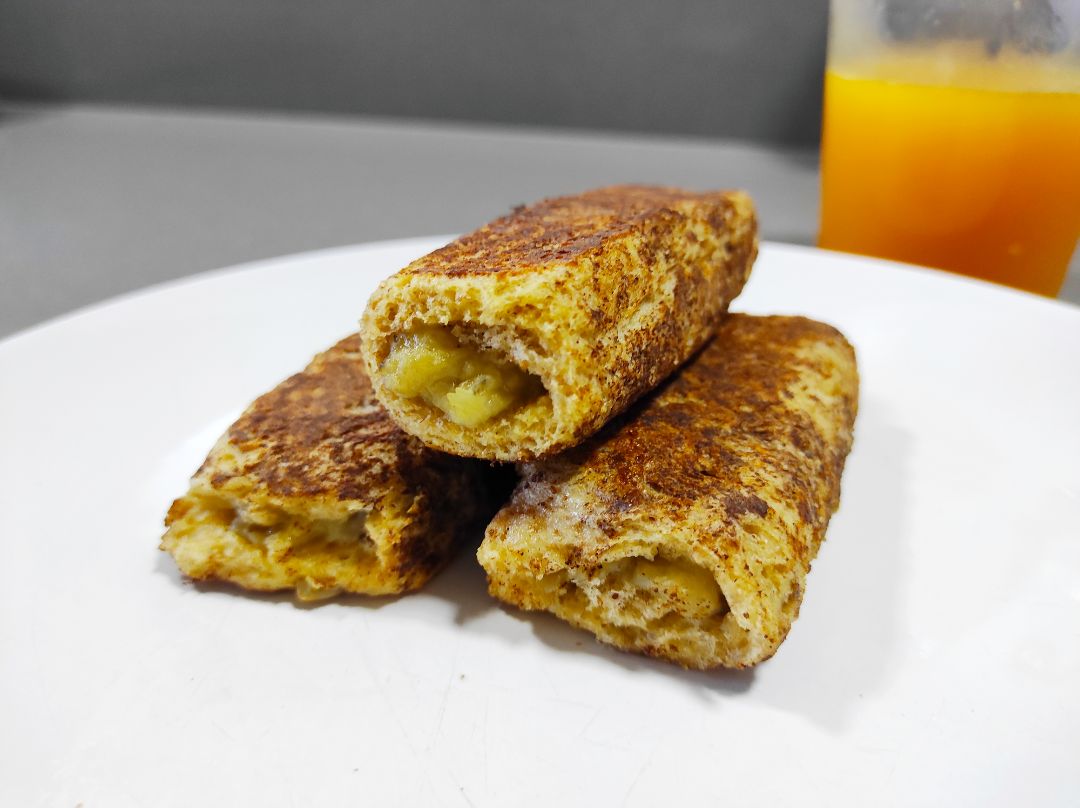 Rollitos de 🍞 pan y banana 🍌 Rollitos de 🍞 pan y banana 🍌