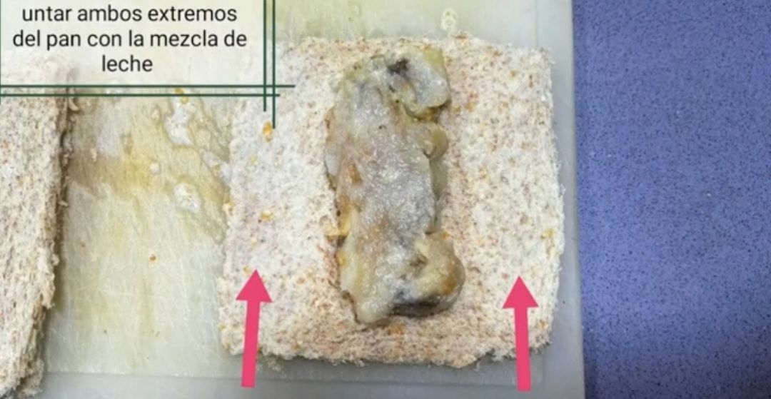 Rollitos de 🍞 pan y banana 🍌 Paso 4 Rollitos de 🍞 pan y banana 🍌 Paso 4