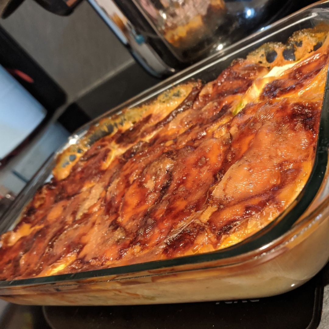 Lasaña de calabacín y pollo y pavo con verduras Lasaña de calabacín y pollo y pavo con verduras