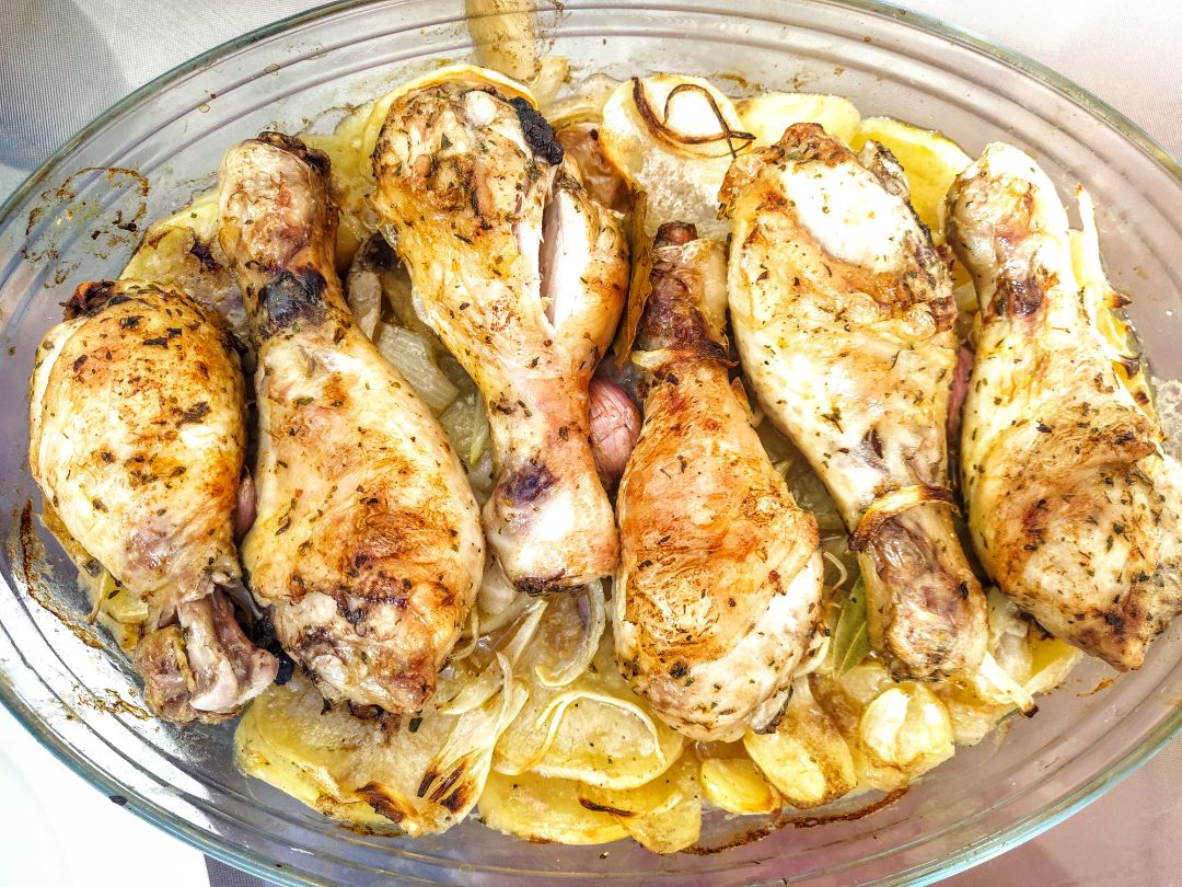 Alitas de pollo al horno 🍗🍠🧅