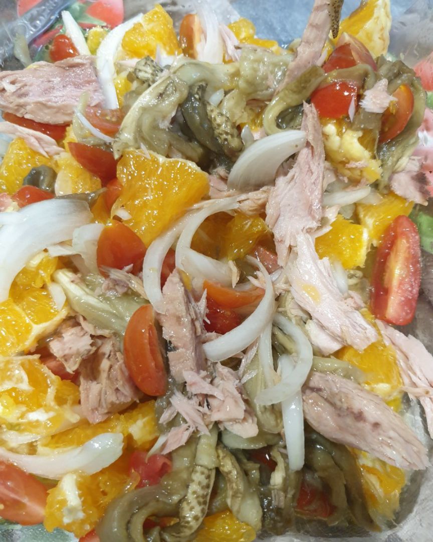 Ensalada de berenjena y naranja Ensalada de berenjena y naranja