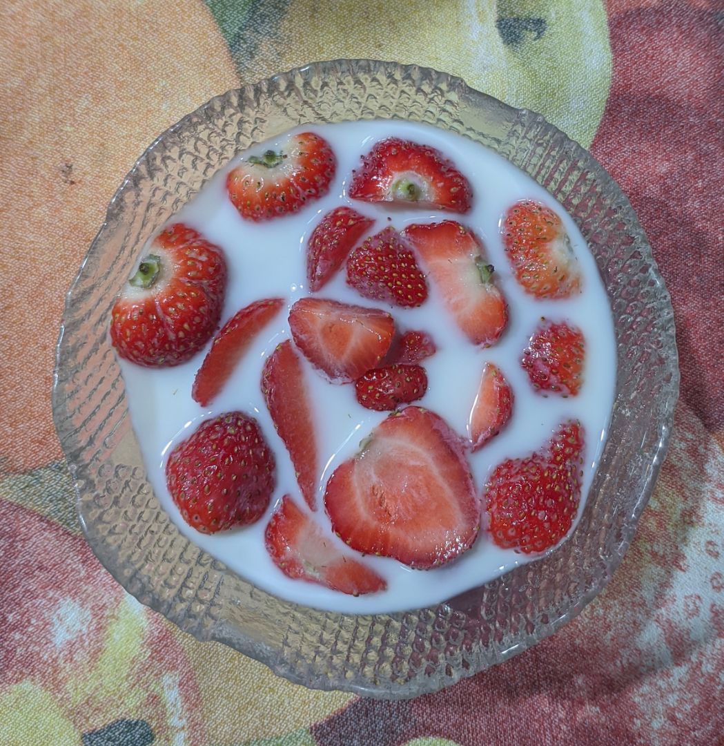 Fresas con leche Fresas con leche