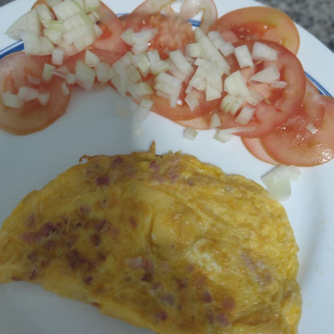 Tortilla francesa de jamón Tortilla francesa de jamón
