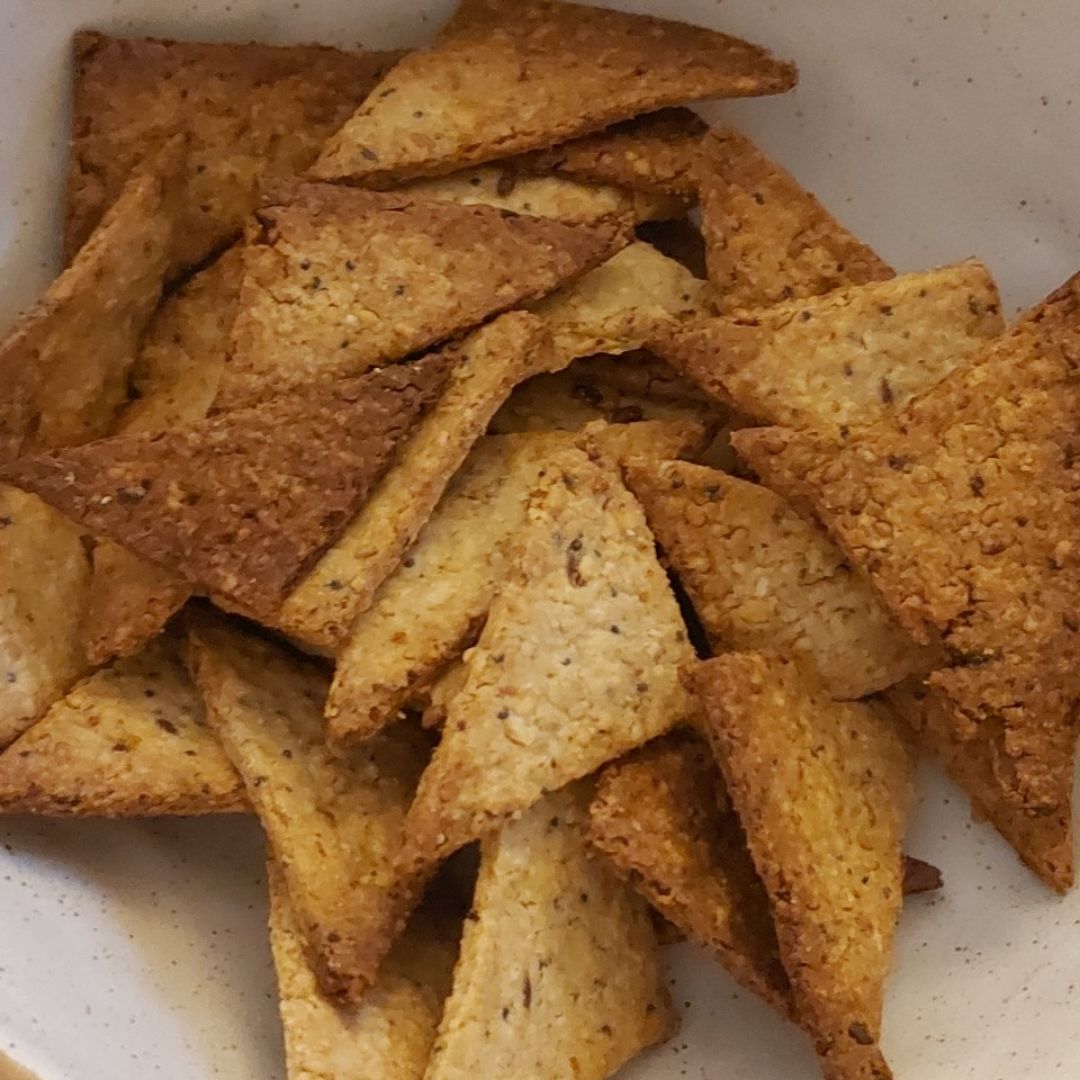 Nachos de avena y semillas con salsa de yogur Paso 9 Nachos de avena y semillas con salsa de yogur Paso 9