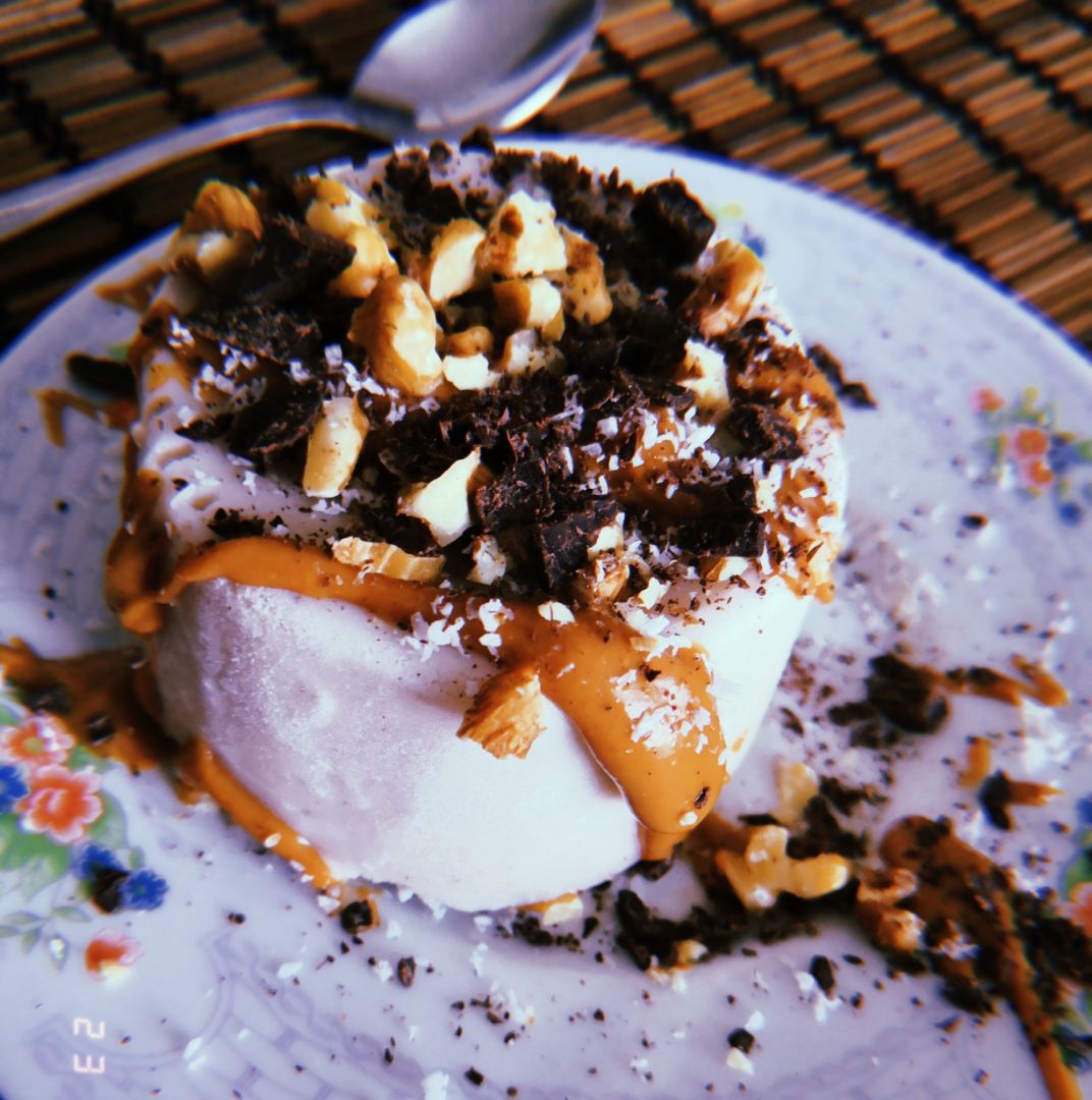 Helado de yogurt y platano 😋🍌🍦 Helado de yogurt y platano 😋🍌🍦