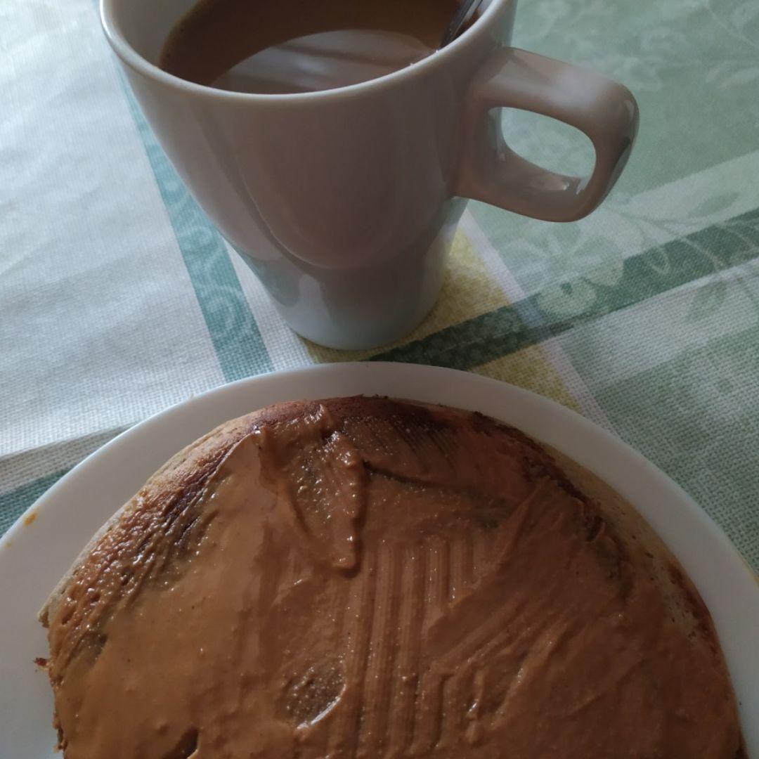 Tortitas de avena con crema de cacahuete Tortitas de avena con crema de cacahuete