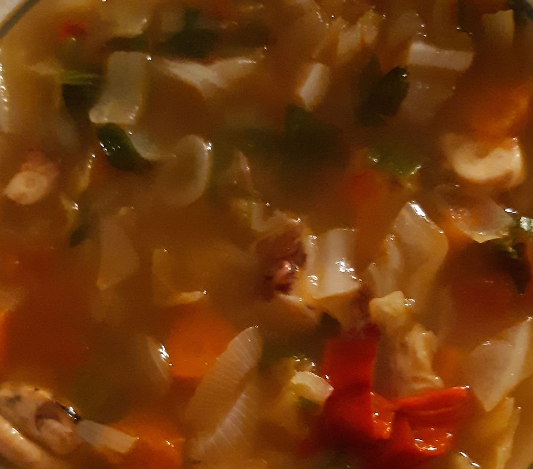 Sopa de marisco y verduras Sopa de marisco y verduras