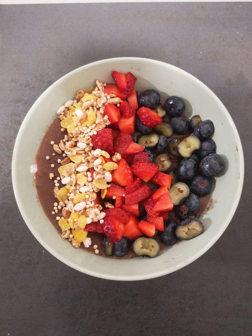 Porridge o gachas de avena con chocolate y anis Porridge o gachas de avena con chocolate y anis