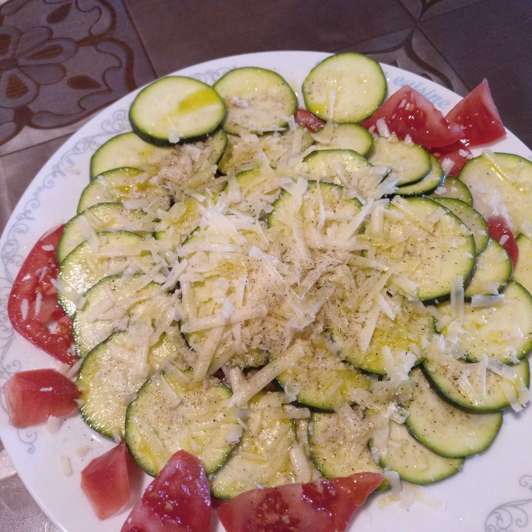 Carpaccio de calabacín Carpaccio de calabacín