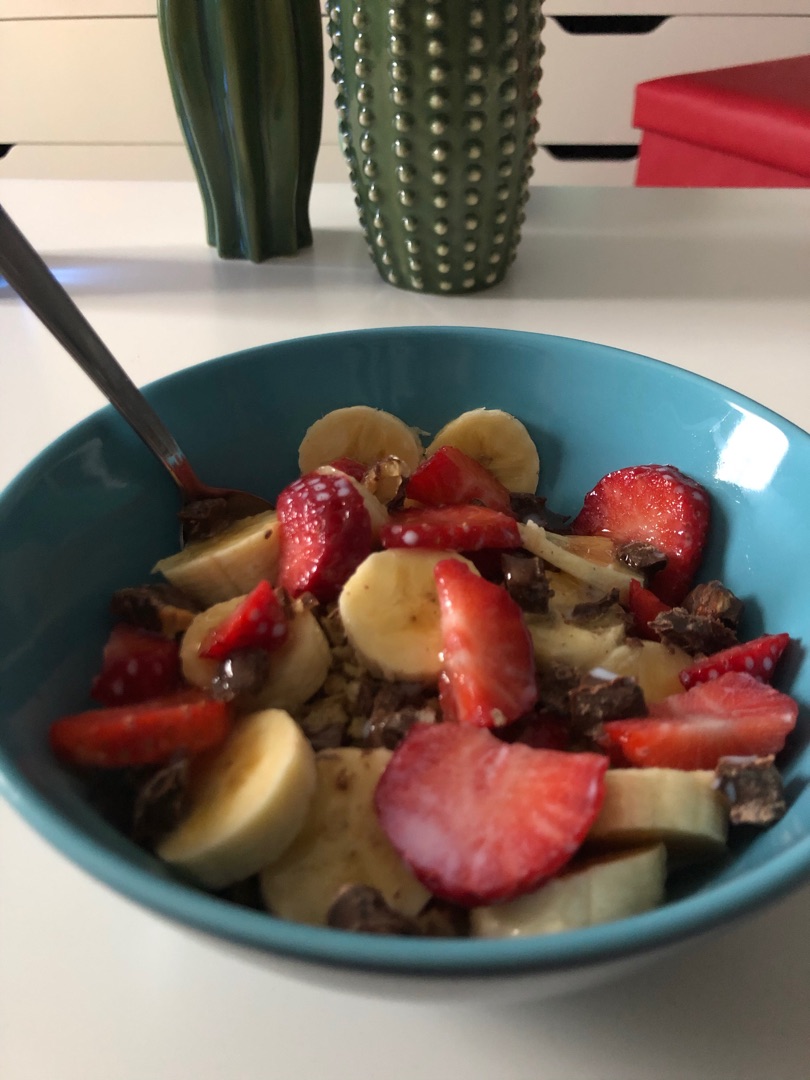 Gachas de avena y fruta 