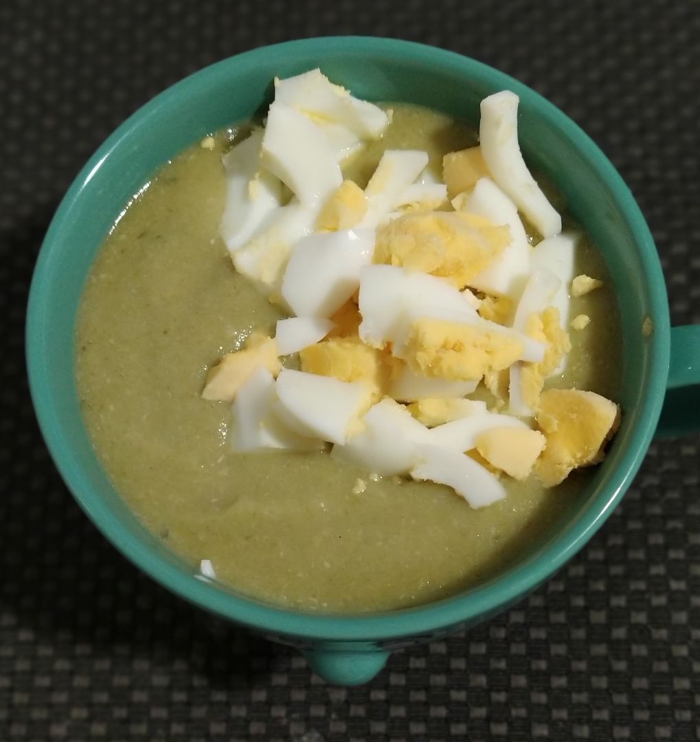 Crema de verduras y huevo