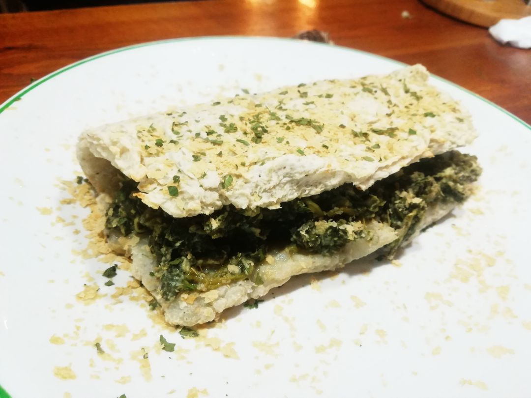 Bocata Ta de espinacas vegano