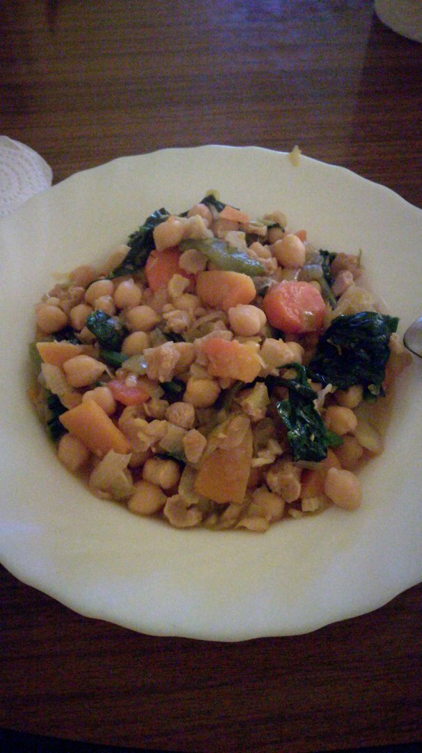 Garbanzos con verdura y soja Garbanzos con verdura y soja