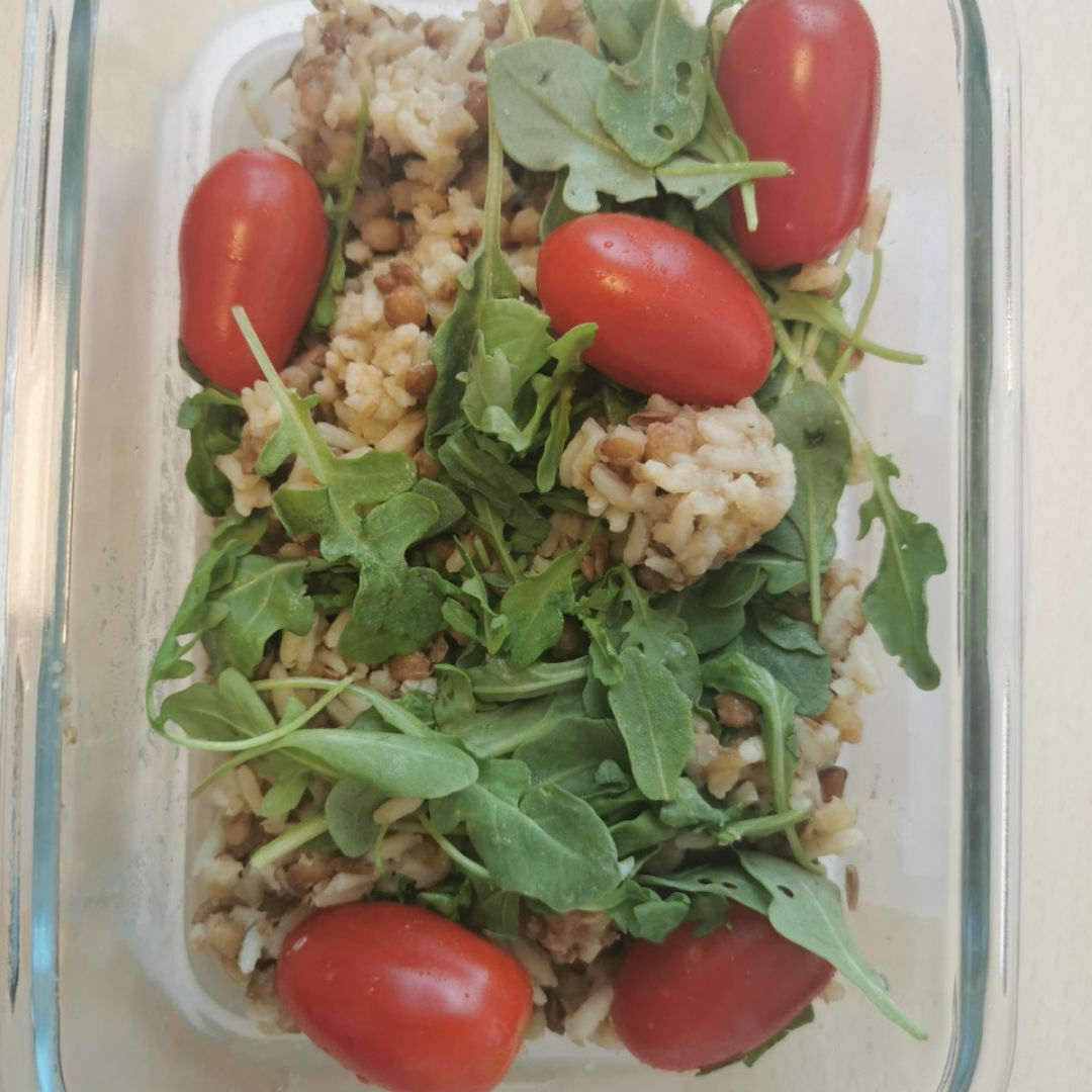 Ensalda de arroz y lentejas Ensalda de arroz y lentejas