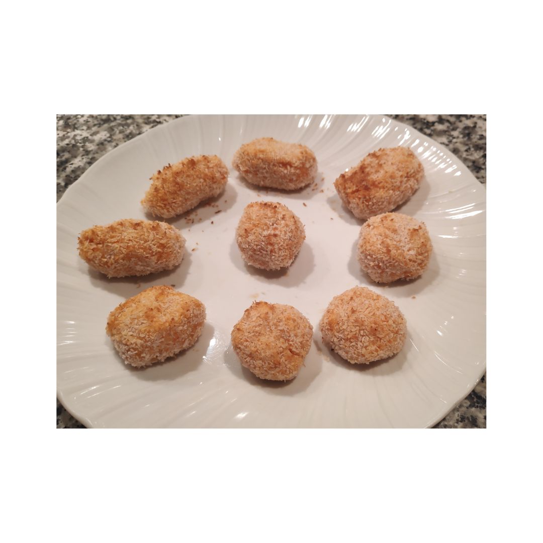 Panellets de boniato y coco Panellets de boniato y coco
