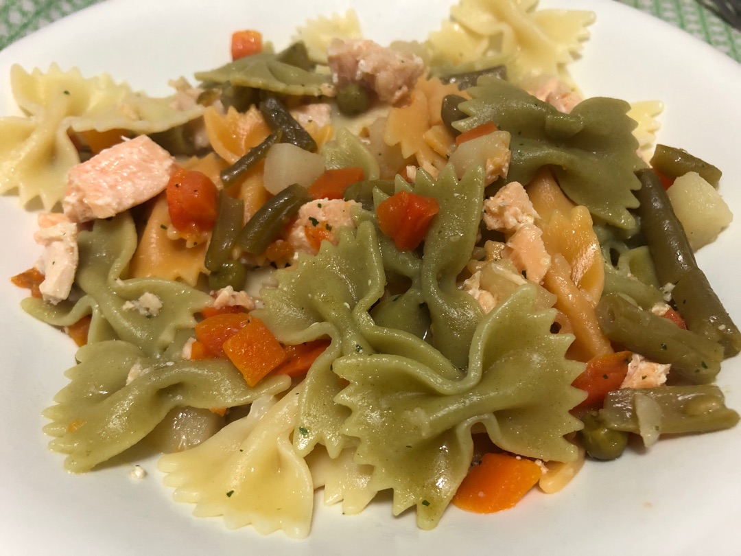 Pasta con salmón 