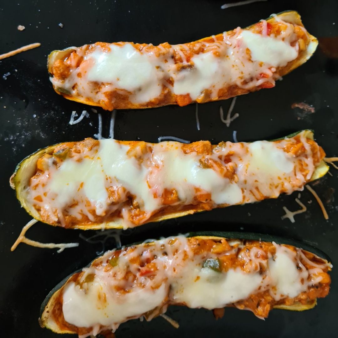Calabacín relleno con atún y verduras Paso 5 Calabacín relleno con atún y verduras Paso 5