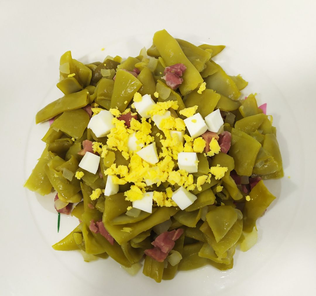 Judías verdes con jamón 🍖 y huevo 🥚 Judías verdes con jamón 🍖 y huevo 🥚