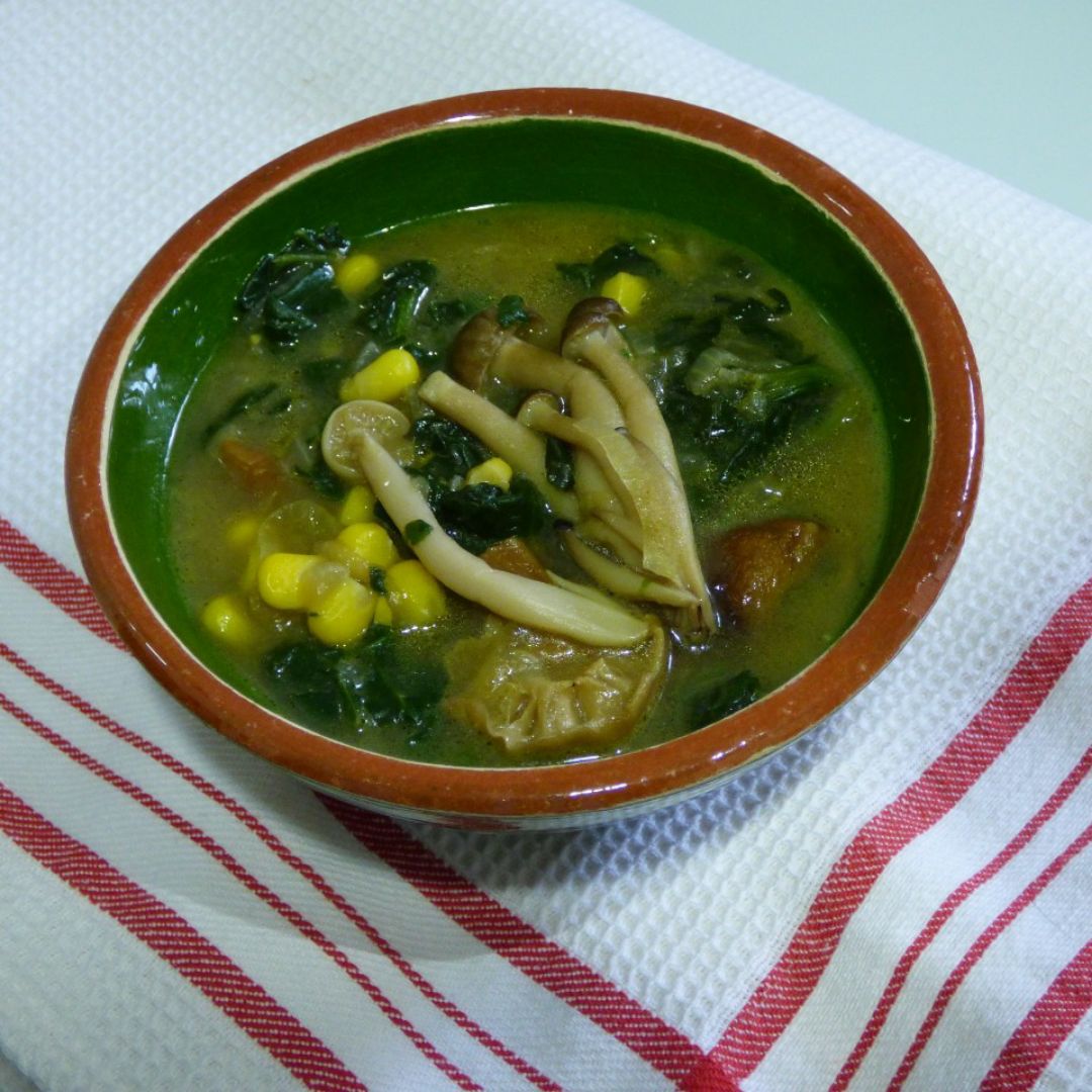 Sopa miso con setas 🍲 Paso 4