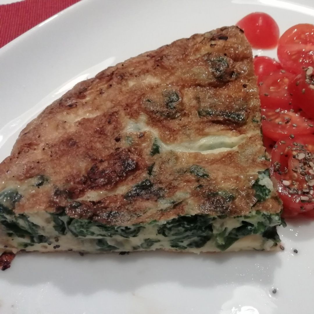 Tortilla de espinacas y cebolla 😍 Tortilla de espinacas y cebolla 😍