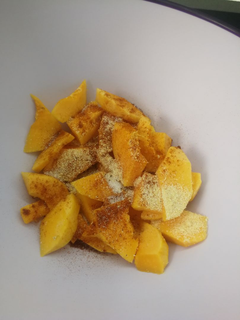 Chips de calabaza y patata Paso 1 Chips de calabaza y patata Paso 1