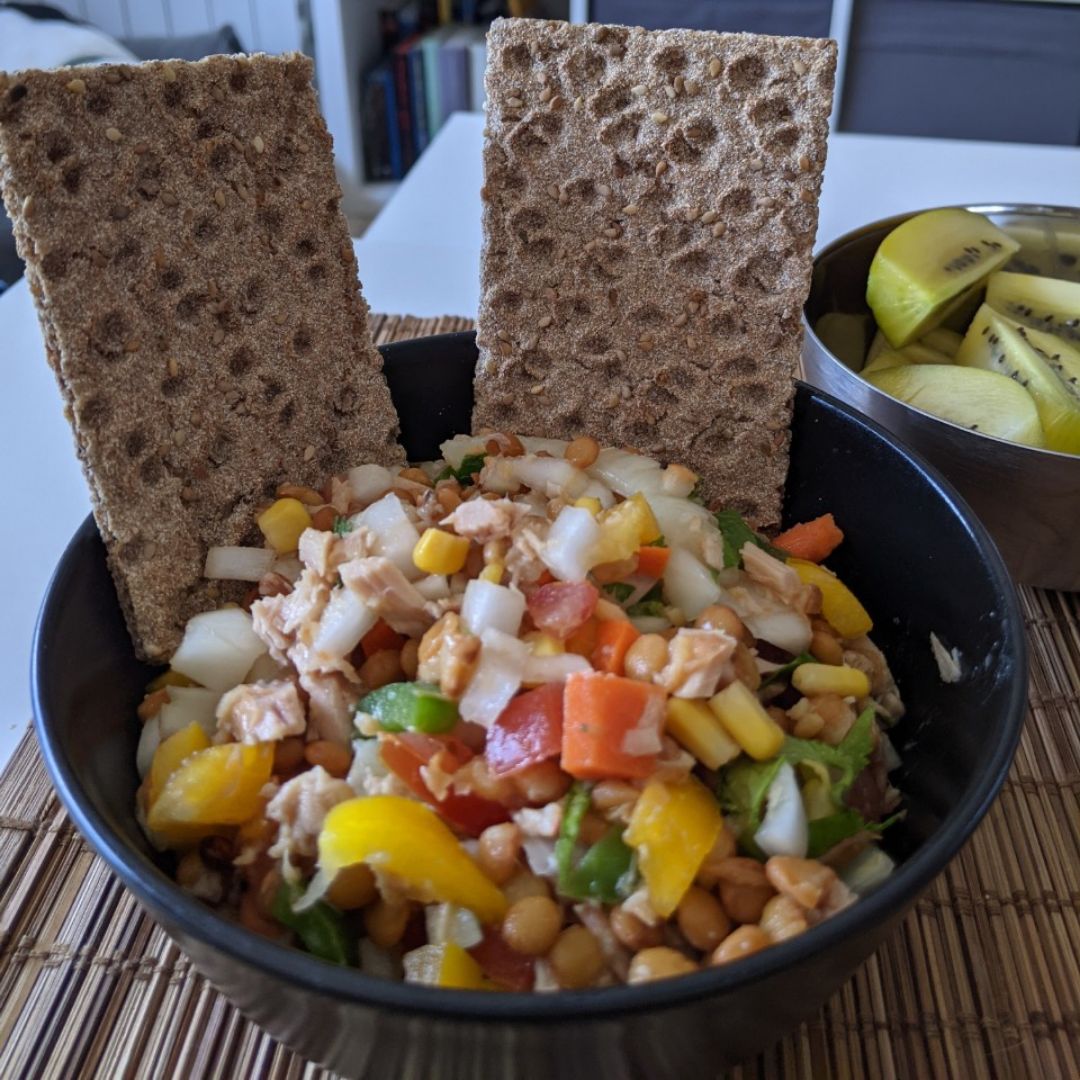 Pico de gallo con lentejas Pico de gallo con lentejas