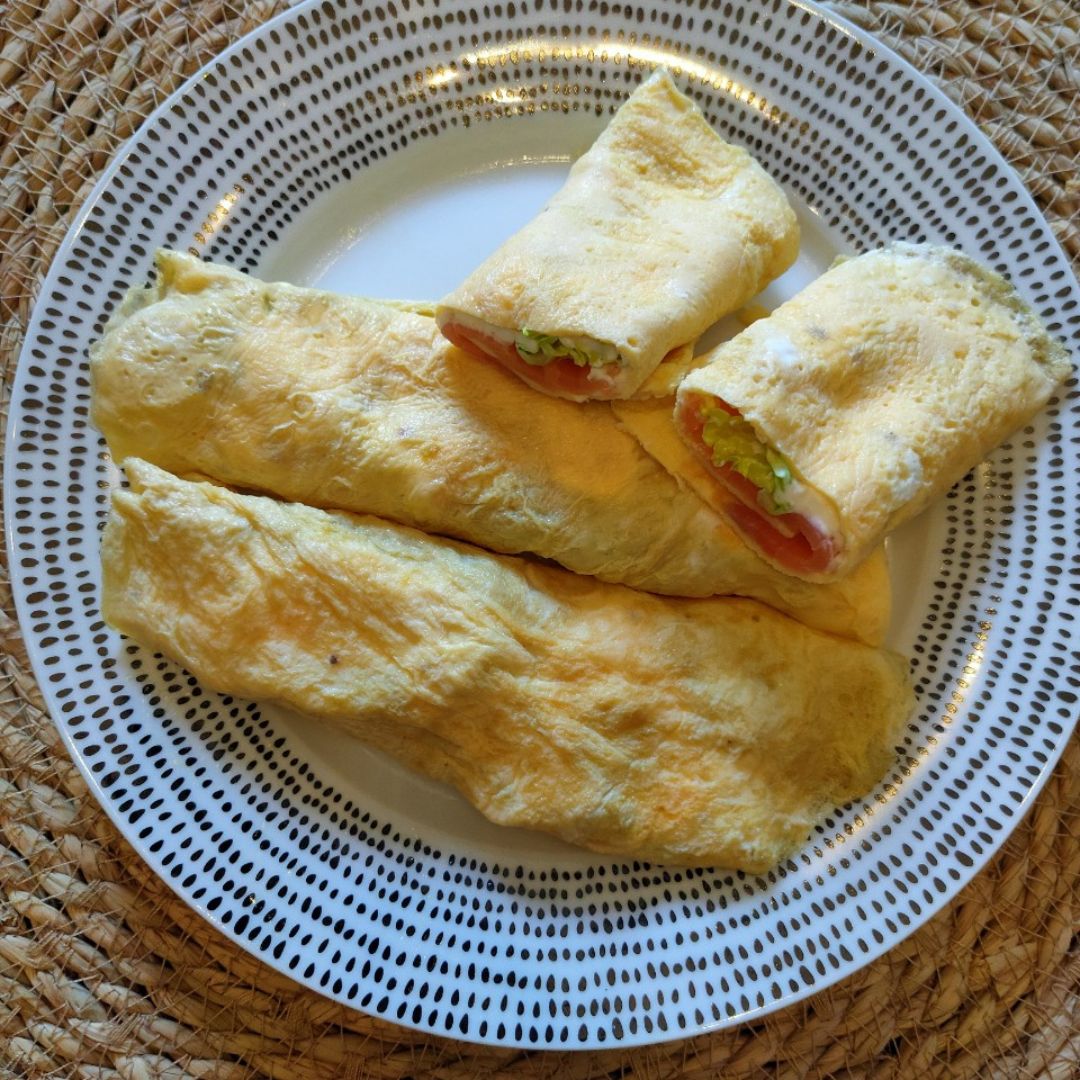 Crepe de salm贸n y queso 馃尞 Crepe de salm贸n y queso 馃尞