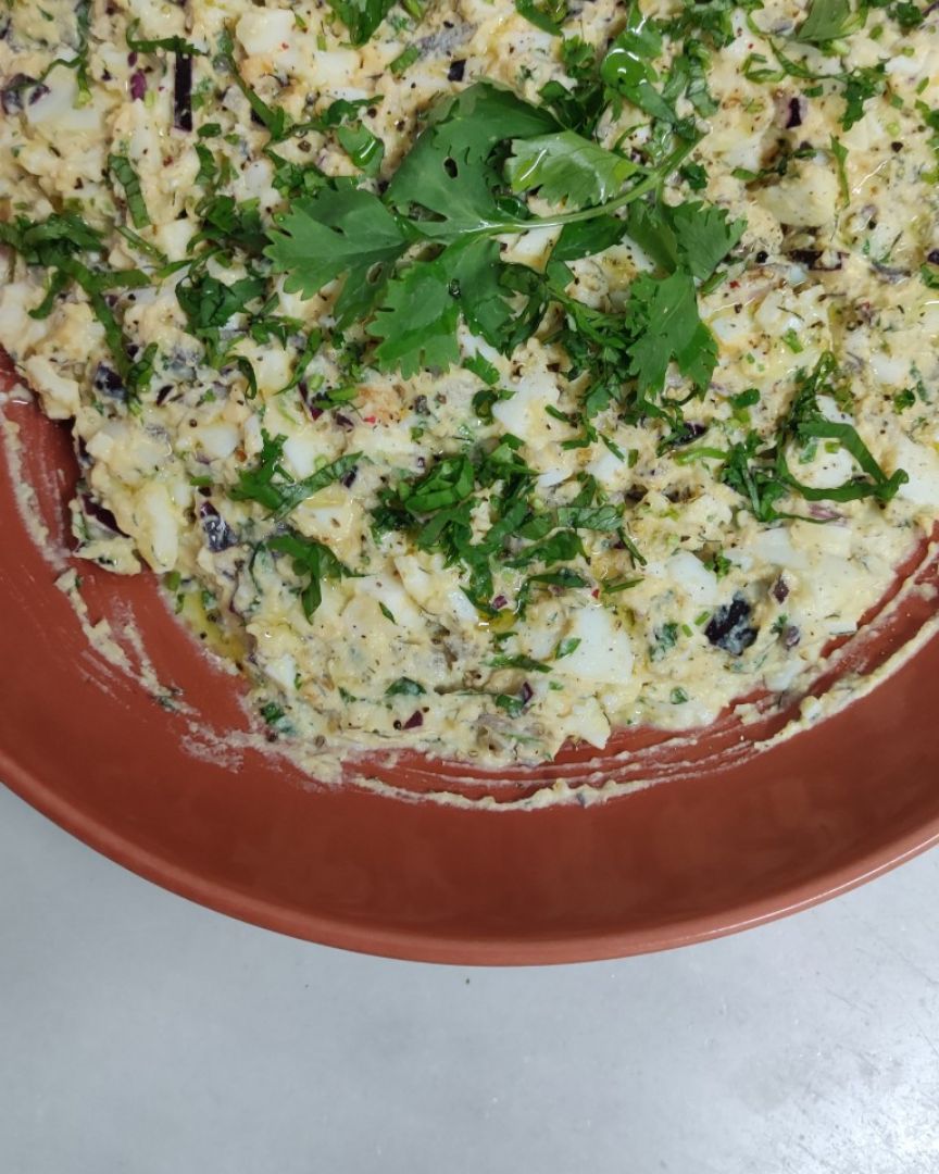 Ensalada de huevos con hummus Paso 3 Ensalada de huevos con hummus Paso 3
