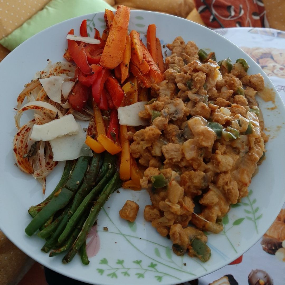Soja texturizada al curry Soja texturizada al curry