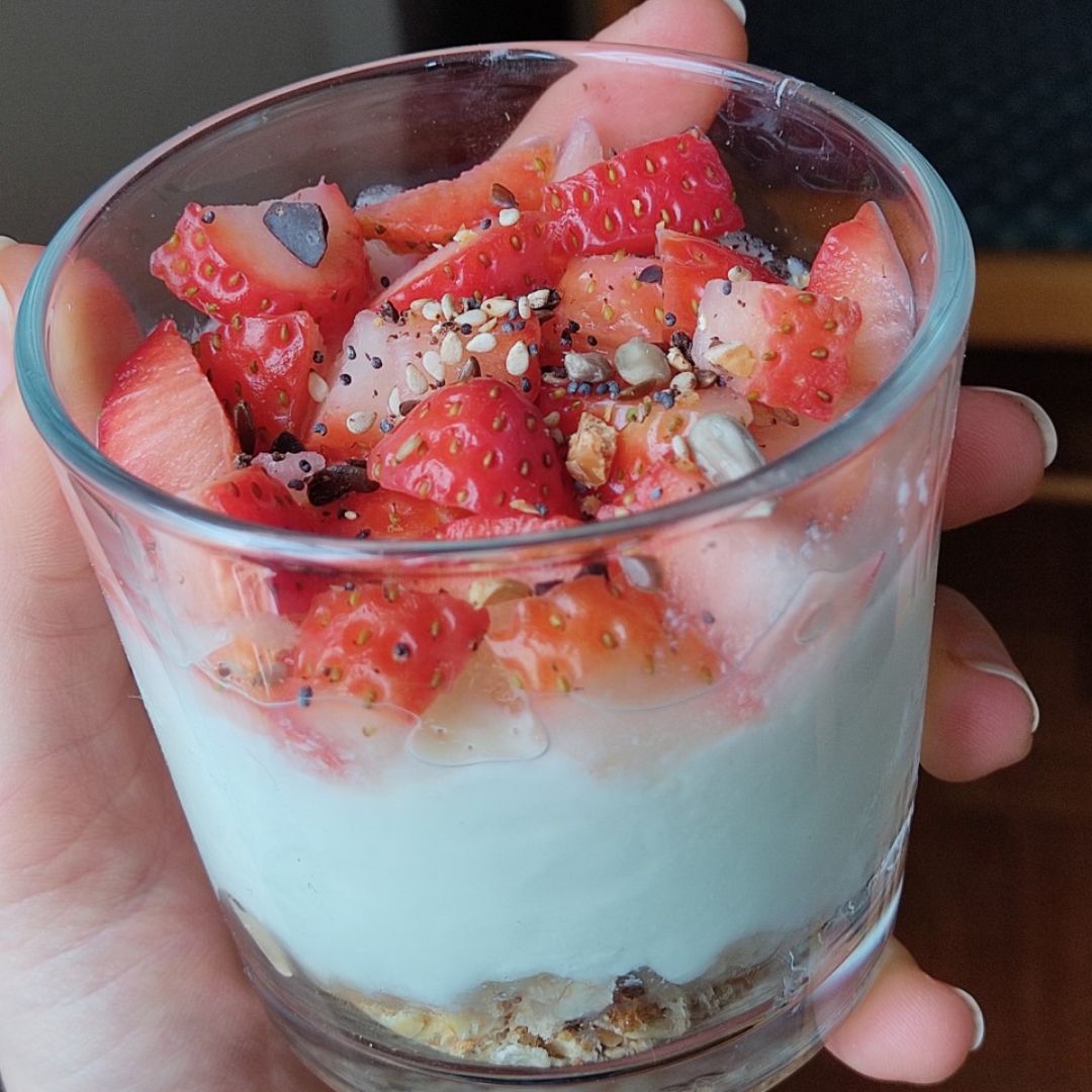 Vasito de yogurt estilo cheescake 🍓