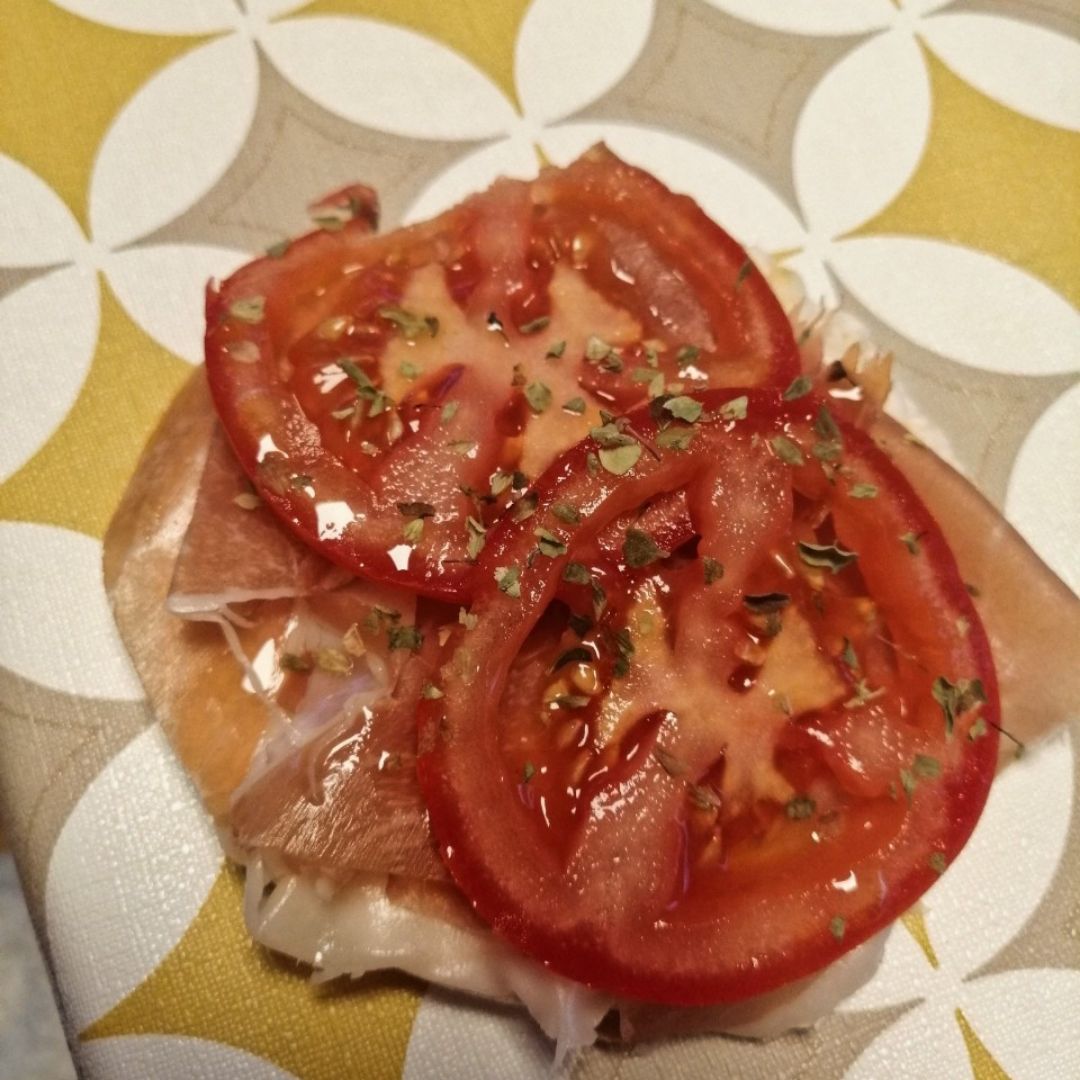Tortitas de arroz con jamón Tortitas de arroz con jamón