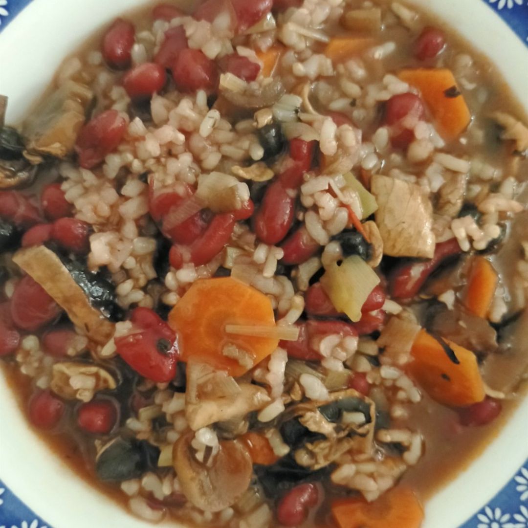 Salteado de verduras con arroz