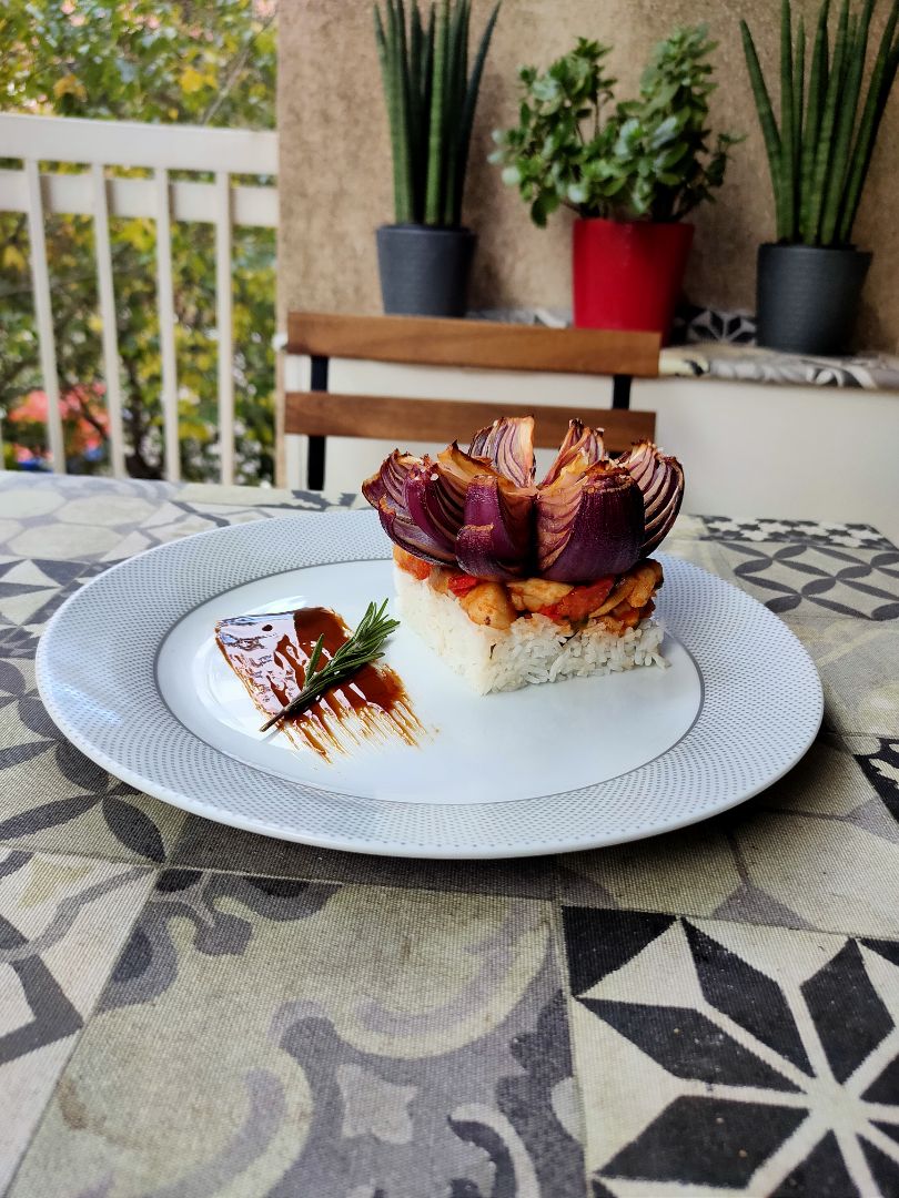 Flor de cebolla macerada con Pedro Ximénez Flor de cebolla macerada con Pedro Ximénez
