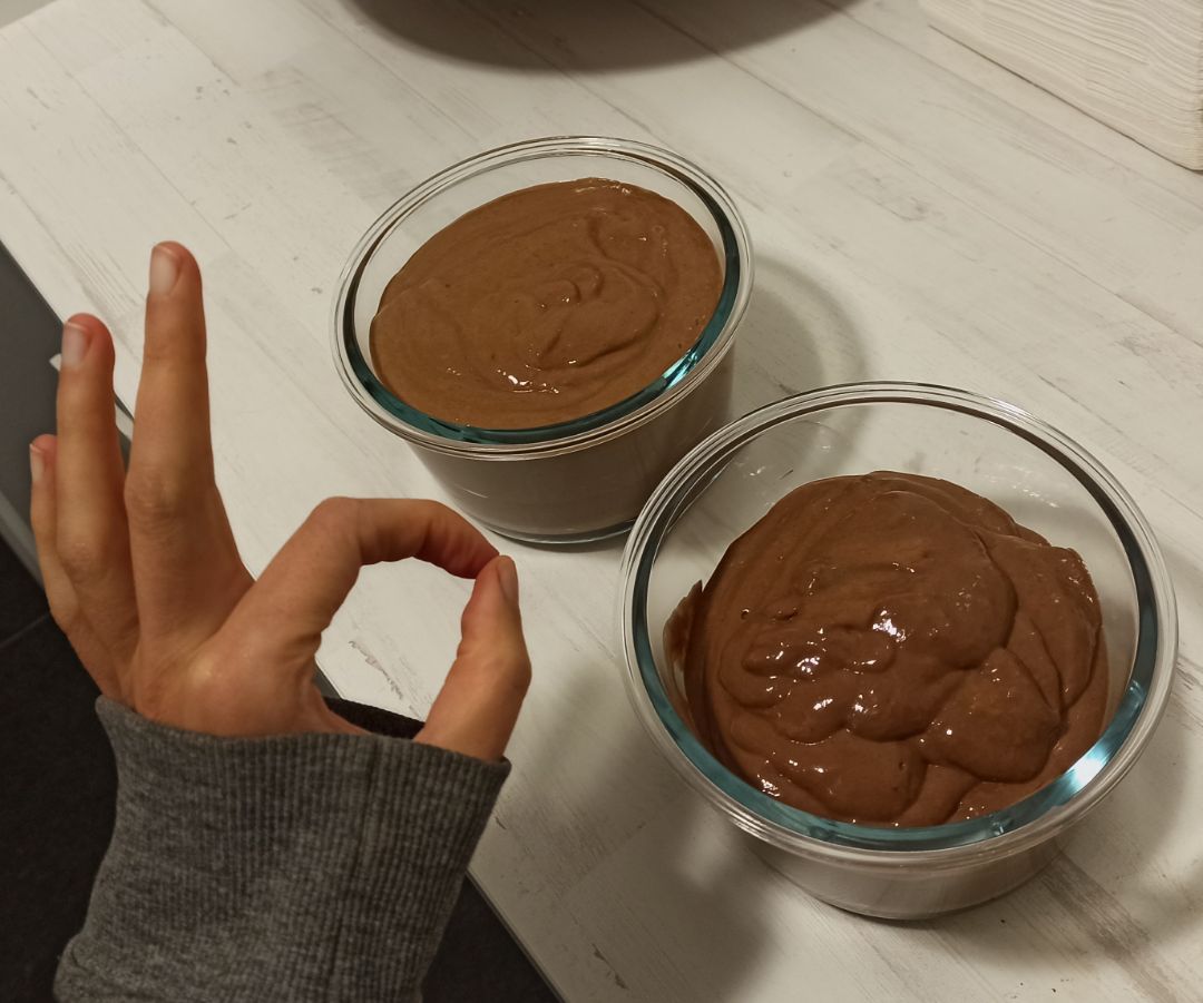 Natilla proteica de chocolate 🍑🍫 Natilla proteica de chocolate 🍑🍫