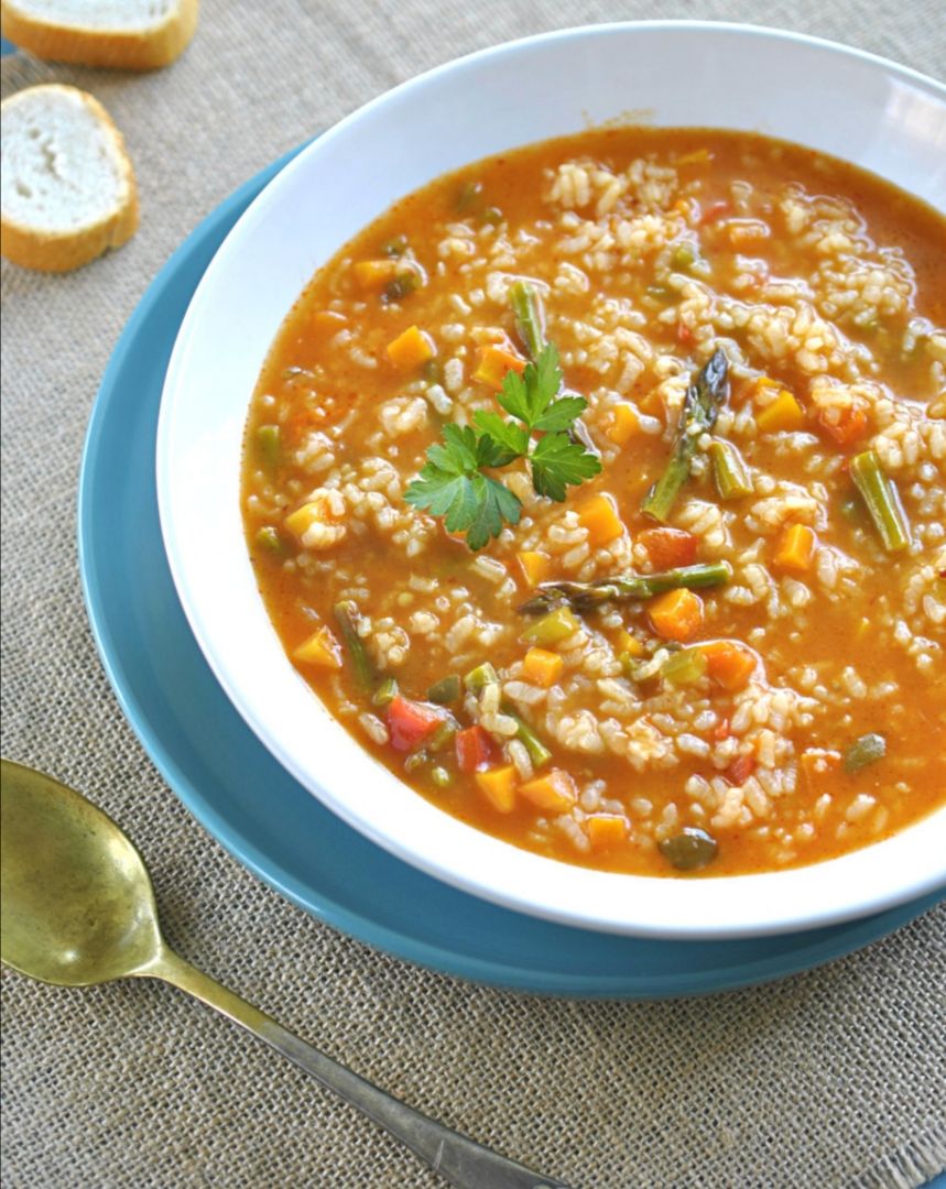 Arroz meloso con verduras 🥕🥬