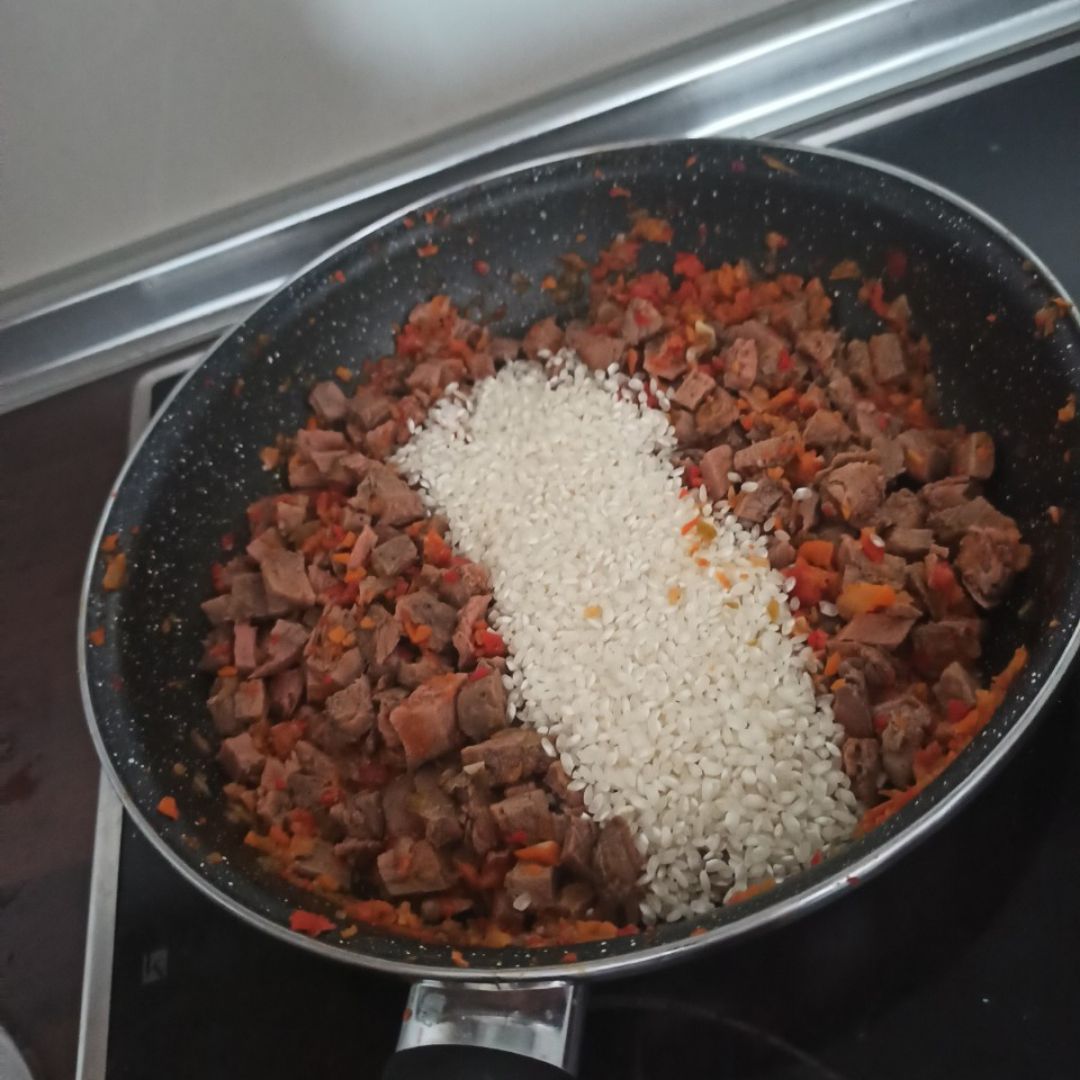 Arroz meloso con solomillo Paso 4 Arroz meloso con solomillo Paso 4
