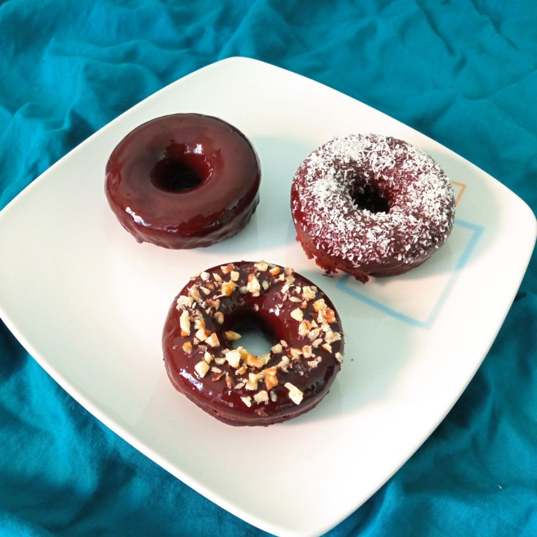 Donuts de calabaza y chocolate 🎃🍫🍩 Donuts de calabaza y chocolate 🎃🍫🍩