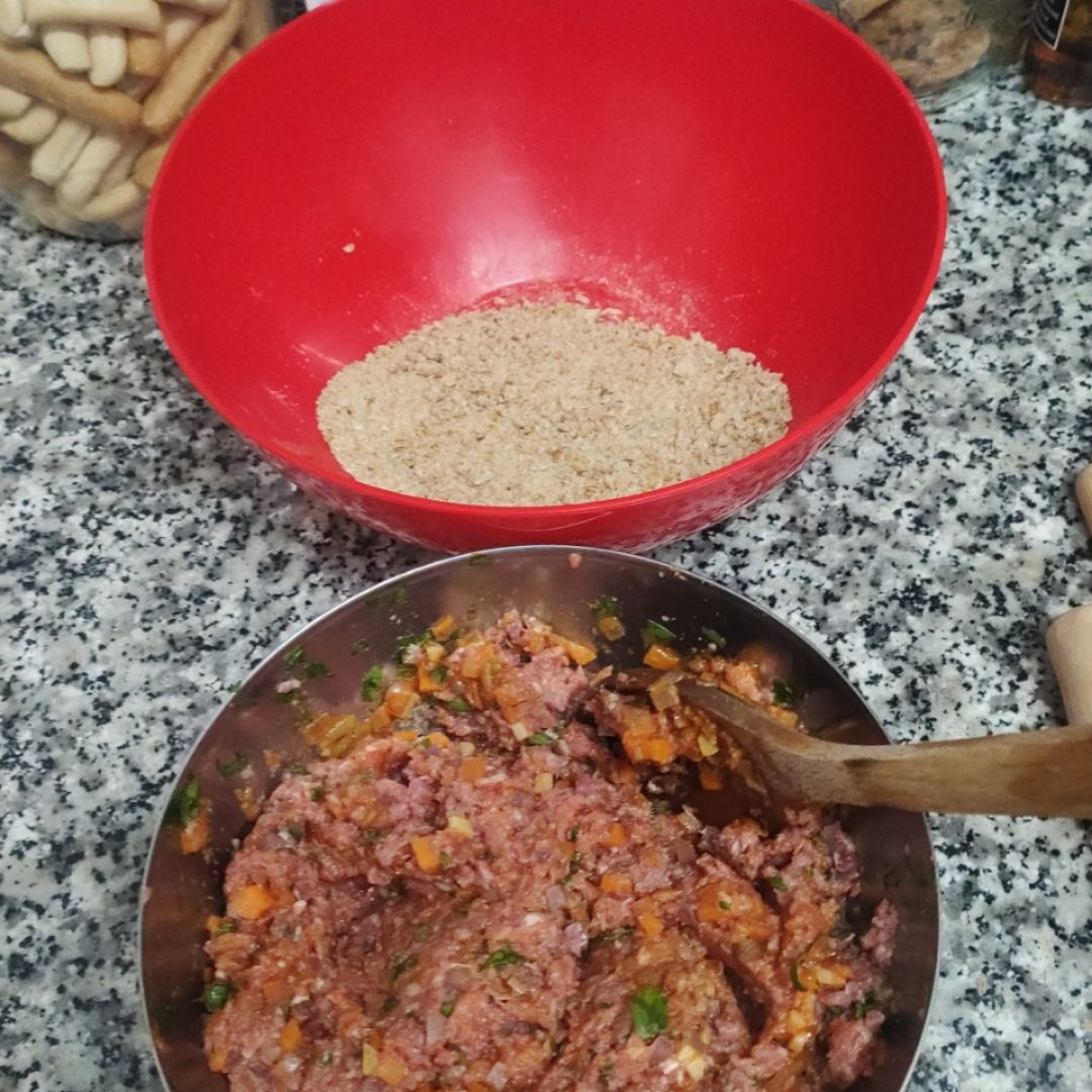 Albóndigas de ternera con crema de brócoli Paso 0