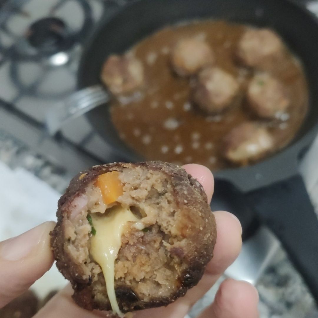 Albóndigas de ternera con crema de brócoli Paso 2