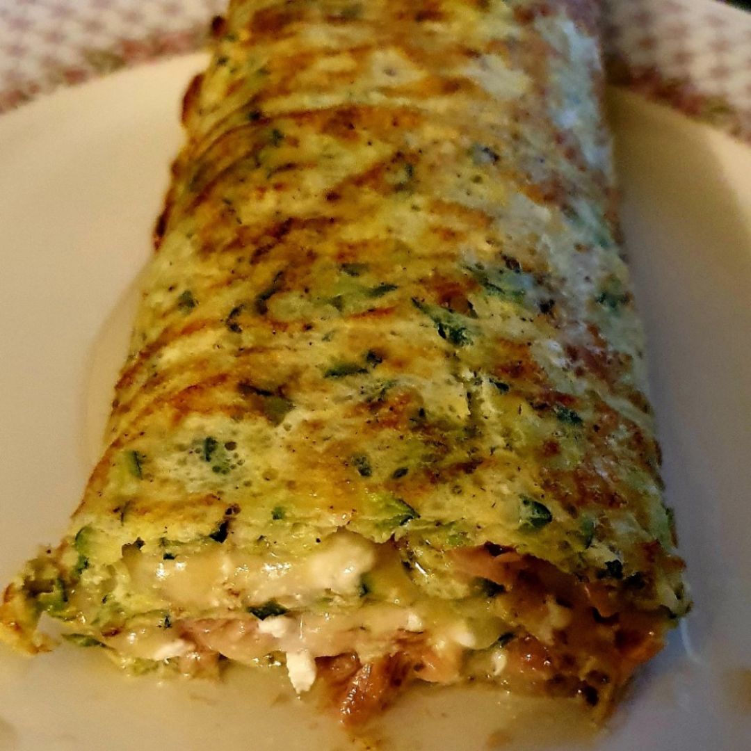 Fajita de calabacín, atún y queso Fajita de calabacín, atún y queso
