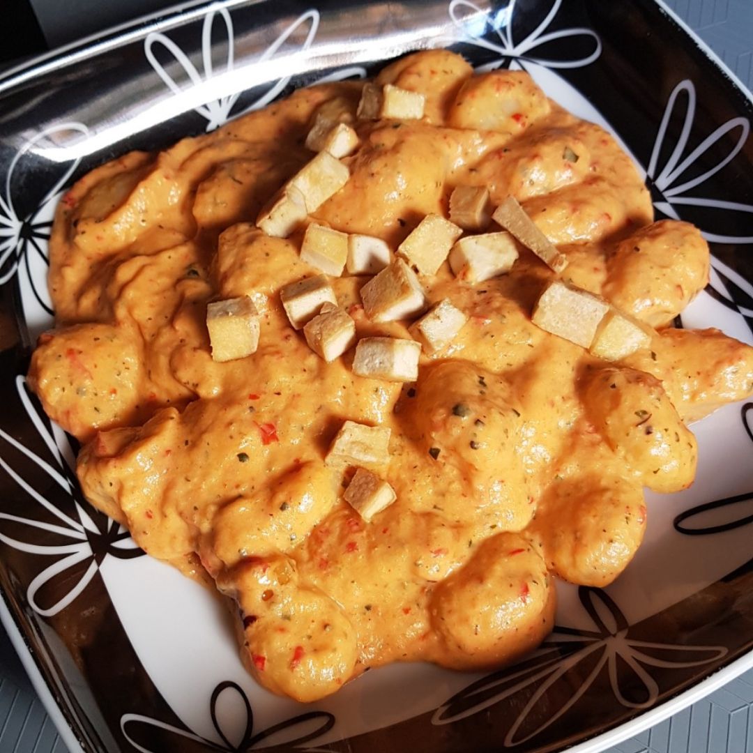 Ñoquis con salsa de verduras Ñoquis con salsa de verduras
